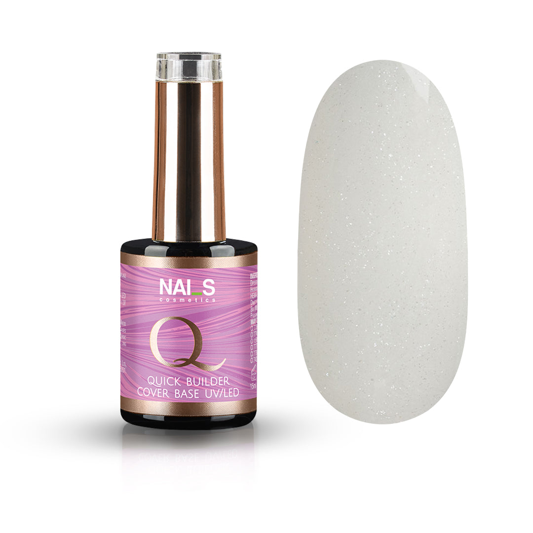 BIAB Quick Builder Cover Base Milkshake with Shimmer - 15ml