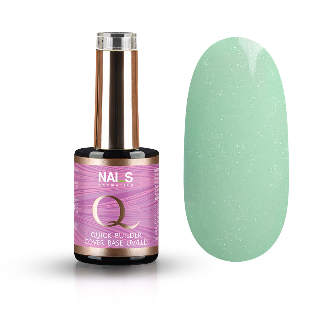BIAB Quick Builder Cover Base Mint Ice Cream with Shimmer - 15ml