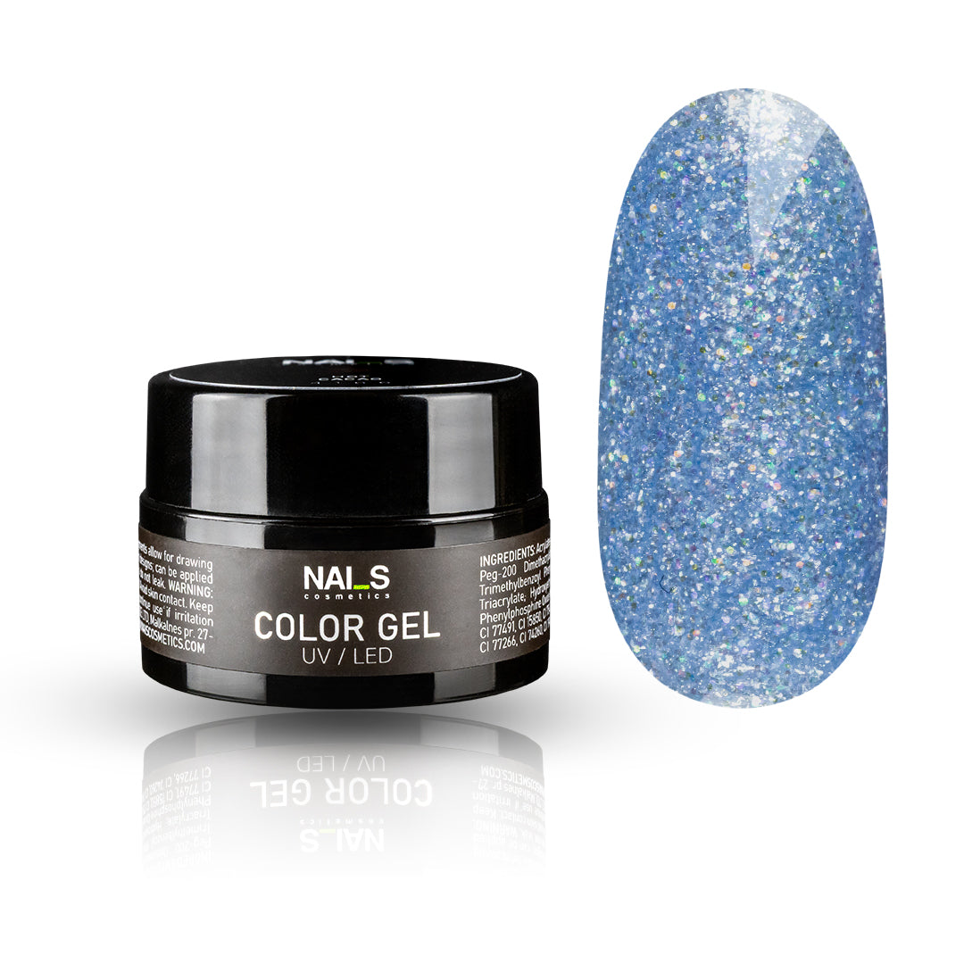Color Gel 5375 Glitter Blue - 5ml