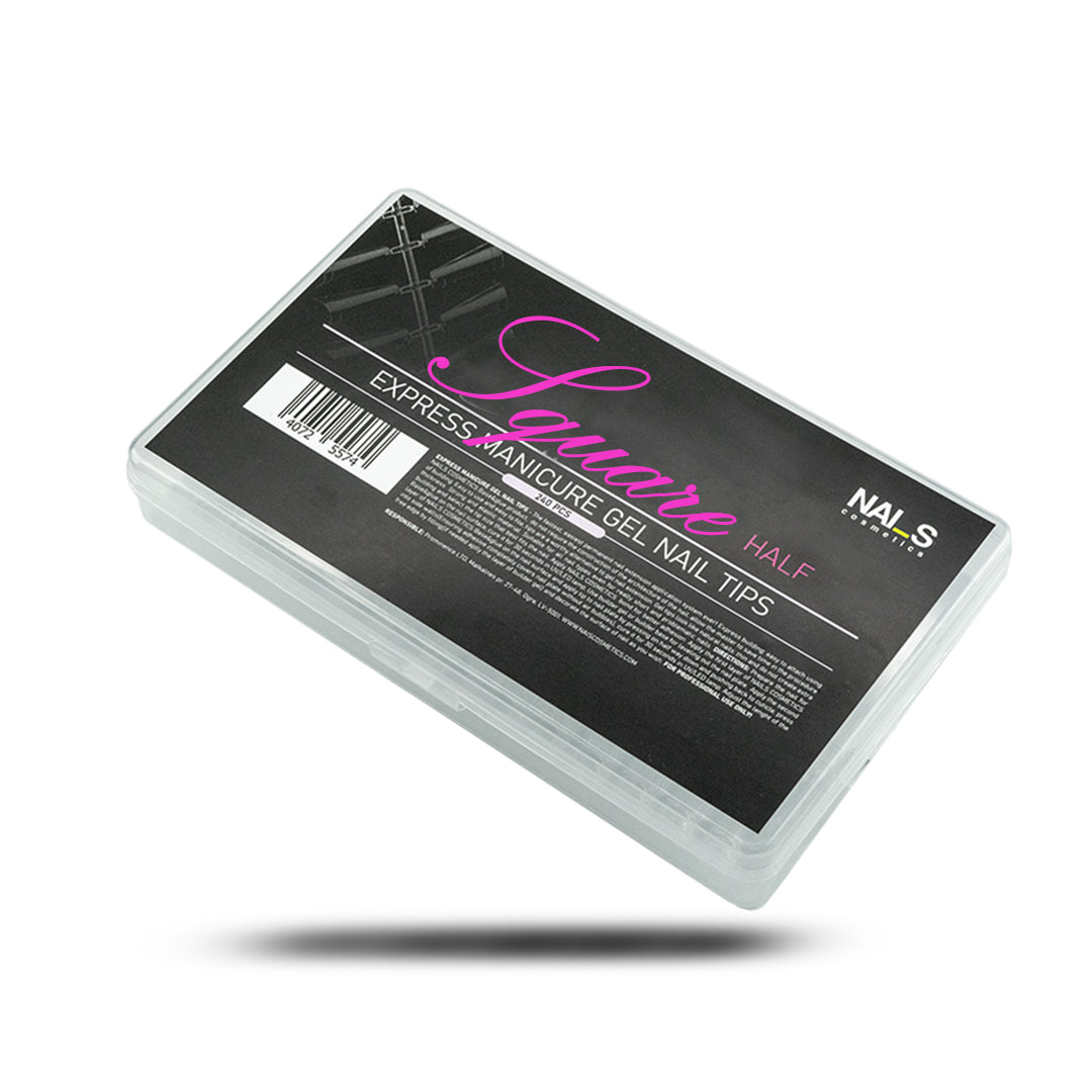 Nail Tips Square Half - Clear - 240 stuks