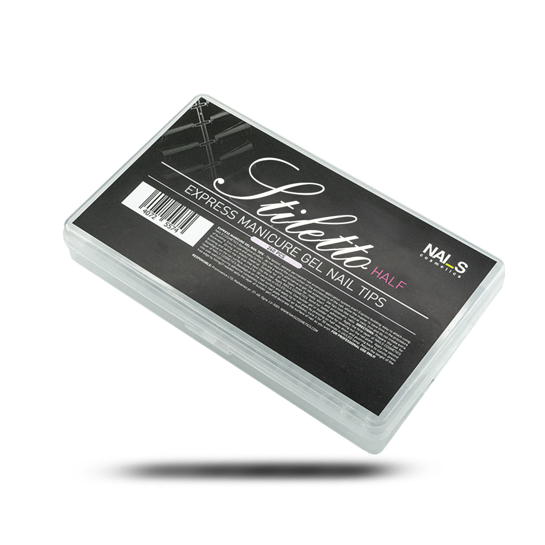 Nail Tips Stiletto Half - Clear - 240 stuks