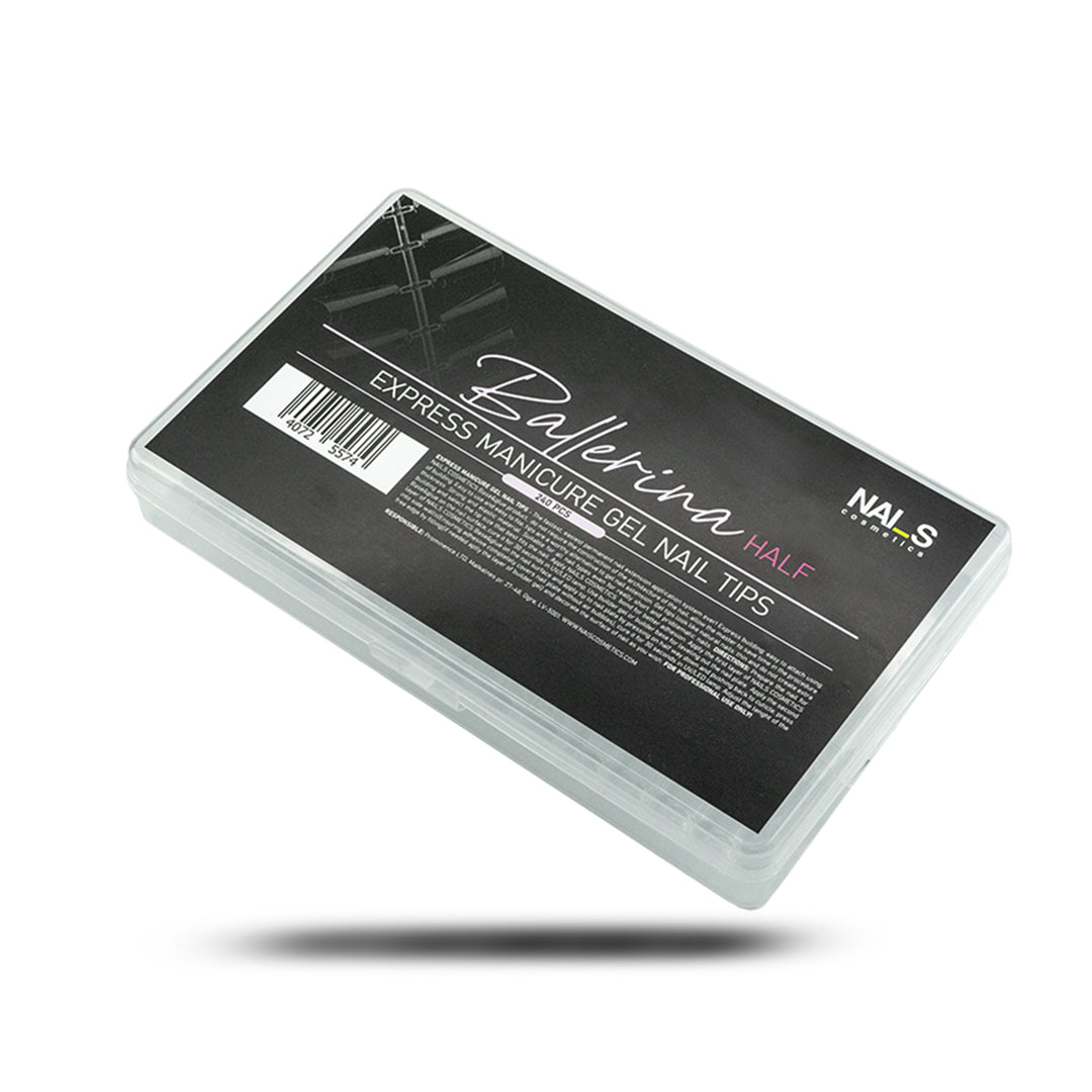 Nail Tips Ballerina Half - Clear - 240 stuks.