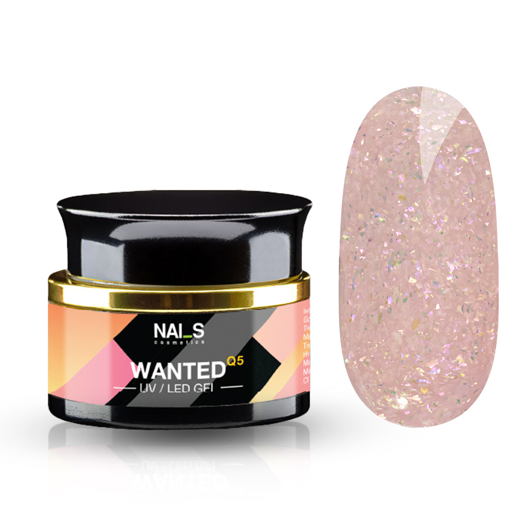 WANTED Q5 Builder Gel Cappuccino Sparkle - 15 ml